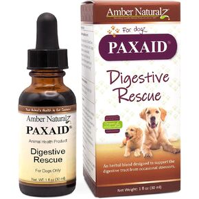 Amber NaturalZ - Paxaid Digestive Rescue - Appetite, Gut, Digestive Health, and Vitality Support for Puppies and Dogs. Helps Support Digestive enzymes and Occasional gastric upsets - 1 Oz Bottle