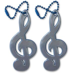 funflector Safety Reflector - Treble Clef - Blue - 2-Pack