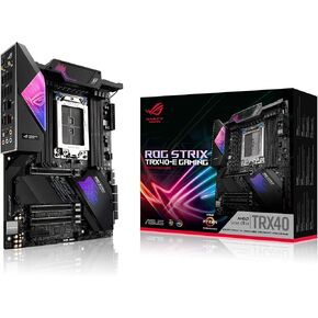 Asus ROG Strix TRX40-E Gaming AMD 3rd Gen AMD Ryzen Threadripper sTR4 ATX Motherboard- 16 Power Stages, Onboard WiFi 6 802.11Ax, 2.5Gbps, USB 3.2 Gen2