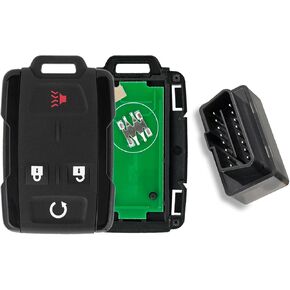 4 Button 315 MHz Car Remote Control Key fits for 2015-2020 Chevrolet Colorado 2014-2018 Chevrolet Silverado 2015-2020 GMC Canyon 2014-2018 GMC Sierra (M3N-32337100)