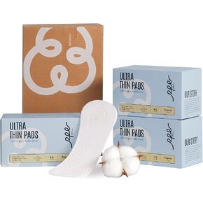 100% Organic Long Panty Liners for Women Long, Ultra Thin Cotton Cover, Long Pantiliners, Light Absorbency, Unscented Barely There Pantie Liners, Individually Wrapped (Long Liner, Size 2, 96ct)