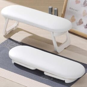 Diesisa Nail Arm Rest, Foldable PU Leather Nail Hand Rest For Nails Tech with PVC Table Mat, Soft Hand Rest for Acrylic Nails/Nail Hand Pillow for Manicure Salon Use