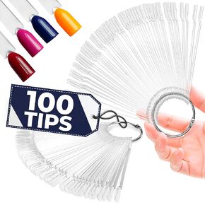 200 Tips Nail Polish Swatch Sticks Nails Art Display Nail Swatch Sticks | Nail Swatches for Nail Polish Display Tips Nail Decor | Nail Polish Transparent Nail Tips Finger Sticks for Board Home DIY