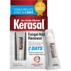 Kerasal Nail Renewal and Nail File Combo Pack, Restores Appearance of Discolored or Damaged Nails, 5 Heavy Duty Nail Files, 0.33 fl oz, Clear