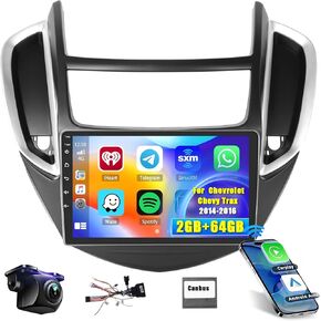 Hikity Android Car Stereo for Chevrolet Chevy Trax 2014-2016 Radio 2+64GB 9 Inch Touchscreen Car Radio Wireless Carplay Android Auto Support GPS Navigation WiFi Bluetooth FM EQ Backup Camera