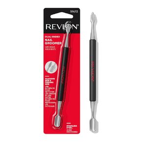 Cuticle Pusher and Nail Cleaner by Revlon, Dual Ended Nail Care Tool, Easy to Use, Stainless Steel (Pack of 1)