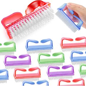 HOFASON 20Pcs Handle Grip Nail Brush, Hand Fingernail Cleaner Brush Manicure Tools Scrub Cleaning Brushes Kit for Toes and Nails Women Men(Random Colors)