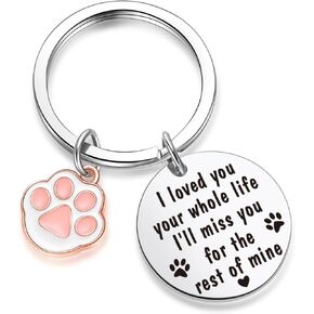 ZNOSVEI Loss Of A Pet Gifts Cat Dog Grief Keychain Pet Memorial Jewelry Pet Memory Gifts Pet Loss Keychain
