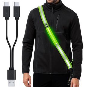 Reflective Belt Sash,LED Reflective Belt,Reflective Sash for Walking at Night,Adjustable Night Walking Safety Gear for Running Jogging Cycling Walking