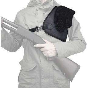 Tas Trost Canvas Leather Shooting Recoil Shield Shoulder Protective Shooting Pad Adjustable Recoil Pad for Shotgun, Rifle