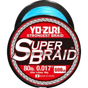 Yo-Zuri Superbraid 600 yd Floating Braid, Blue, 80 lb