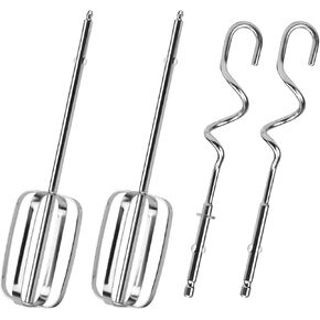 for Hamilton Beach Mixer Attachments, Hand Mixer Beaters Whisk & Dough Hooks, Compatible with Hamilton Beach Hand Mixer Replace Parts 62682RZ 62692 62695V 64699 (Pack of 4)