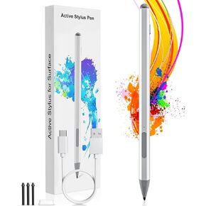 Surface Pen Stylus for Microsoft Surface, Surface Pro 11 Pen Stylus for Surface Pro 11/10/9/8/X/7/7 plus/6/5/4/3, Surface Book/Laptop/Go/Studio, Surface Pro Pencil, 30mins Charging, 4096 Sensitivity