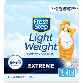 Fresh Step Lightweight Clumping Cat Litter, Advanced, Extreme Odor, Extra Large, 25 Pounds total, (2 Pack of 12.5lb Boxes)