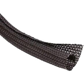 OHM Split Braided Cablesleeving Wrap Around, Split Wire Loom (1/4, 100FT)