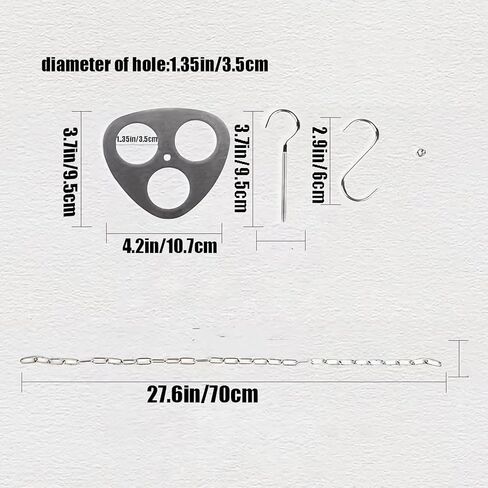 1Pack Camping Tripod Board - Turn Branches Into Camp Fire Tripod,Long Chain Stainless Steel with Chain for Hanging Cookware Portable Camping in Kuwait