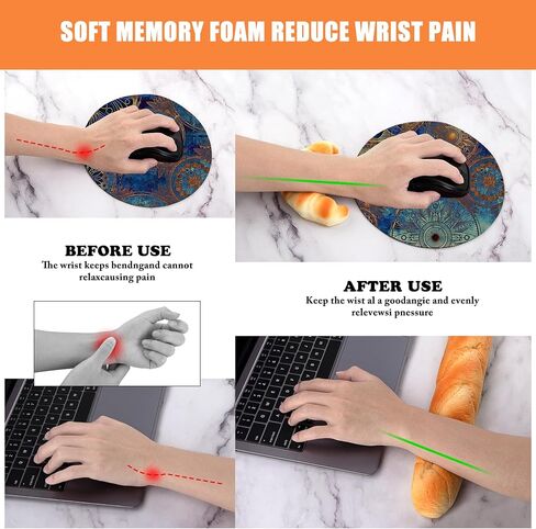 Soft Toast Bread Baguette Shape Anti-Skid Keyboard Wrist Rest Support & Mouse Wrist Support for Office,Computer,Laptop& Mac in Kuwait