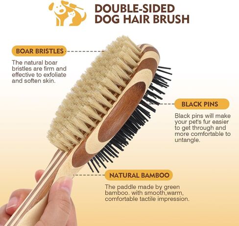 Dog Grooming Brush Kit,Deshedding Dog Brush for Shedding Short Hair Dogs with Pet Nail Clipper and File, Two Sided Pet Brushes for Dogs Removing Dirt & Loose Hair(7PCS) GREEN in Saudi Arabia