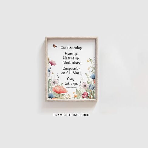 Lin Manuel Miranda Quote Good Morning Poster - Motivational Wall Art -Positive Inspirational Print - Bathroom Wall Decor - Encouragement Gift - Hamilton Musical Broadway -UNFRAMED (8"X10") in Saudi Arabia