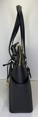 MICHAEL Michael Kors Charlotte Large Zip Tote bundled with matching Trifold Wallet, Purse Hook and Skinny Scarf in Saudi Arabia