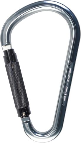 22kN Large Aluminum Auto Locking Ladder Hook, Professional CE Certified Heavy Duty Lightweight Carabiner for Outdoor Tower Climbing, Aerial Work, Rescue, D Ring Clip w/Huge Opening Gate in Saudi Arabia