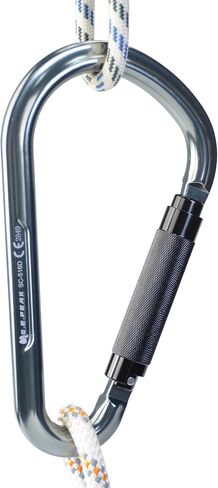 22kN Large Aluminum Auto Locking Ladder Hook, Professional CE Certified Heavy Duty Lightweight Carabiner for Outdoor Tower Climbing, Aerial Work, Rescue, D Ring Clip w/Huge Opening Gate in Saudi Arabia