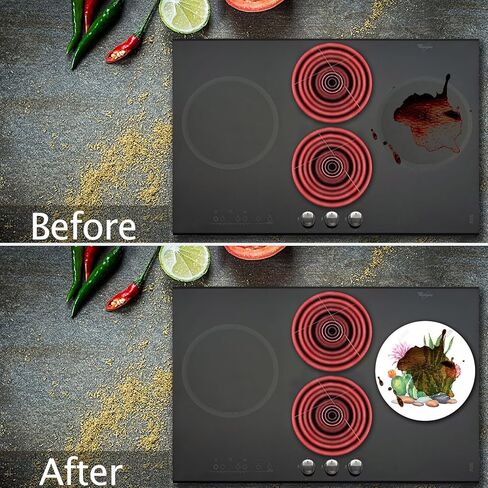 Christmas Art Stove Burner Covers Set of 4,Santa Claus,Deer,Gift Box,Wooden House Stove Top Covers for Gas Burners,Christmas Trees Electric Stove,Metal Gas Stove Burner Kitchen Decor Chrits Gift(Red) in Kuwait