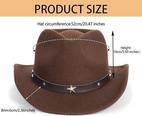 Kid Western Cowboy Hat Felt Cowgirl Fedora Hat with Buckle Belt for Boys Girls 4-8 Years in Kuwait