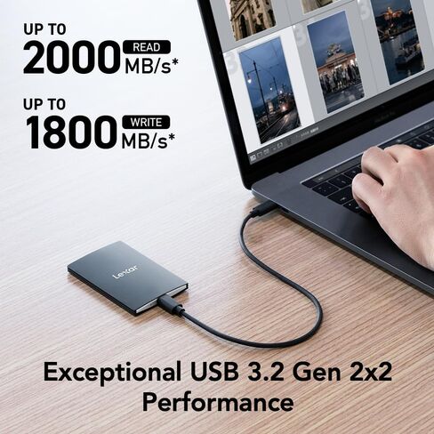 Lexar 2TB Armor 700 SSD محمول، حتى 2000 ميجابايت/ثانية، USB 3.2 Gen 2x2، متين، IP66 مقاوم للماء والغبار، متوافق مع iPhone 15، الكاميرات، وحدات تحكم الألعاب، SSD خارجي، أزرق داكن (LAR700X002T-RNLNU) in Kuwait
