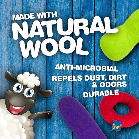 حلقة JW Wool-EE مصنوعة يدويًا من الصوف الطبيعي بنسبة 100% للكلاب من أجل الجلب in Kuwait