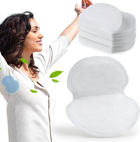 وسادات عرق تحت الإبط - اوتوليفز Premium Quality Fight Hyperhidrosis [100 قطعة] للرجال والنساء مريحة، غير مرئية، لاصقة إضافية، واقيات ملابس للاستعمال مرة واحدة، حماية ضد الإبط in Kuwait