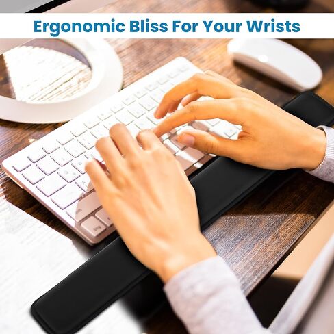 مسند معصم إسفنجي من OTM Essentials مقاس 22 بوصة، قاعدة غير قابلة للانزلاق، جزء خارجي من الليكرا، بطانة داخلية من الرغوة، دعم معصم مثالي، وسادة معصم متينة، ارتفاع 1.5 بوصة × عرض 22 بوصة × عمق 3 بوصة، أسود in Kuwait