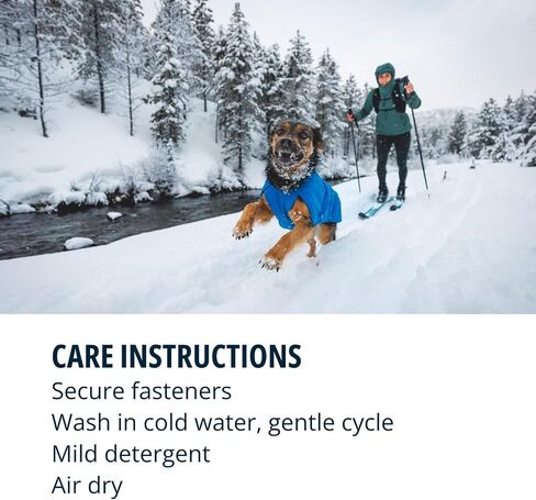 Ruffwear، سترة شتوية Vert Dog، معطف مقاوم للماء ومعزول للطقس البارد، Aurora Teal، صغير in Kuwait
