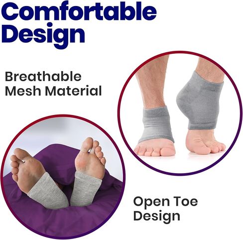 Moisturizing Socks for Mens Cracked Heels - Moisturizer Heel Sleeves to Smooth & Soften Rough Cracked Heels & Dry Feet. Large Aloe Moisturizing Heel Socks with Lotion Infused Gel Socks (XL - 3 Pairs) in Saudi Arabia