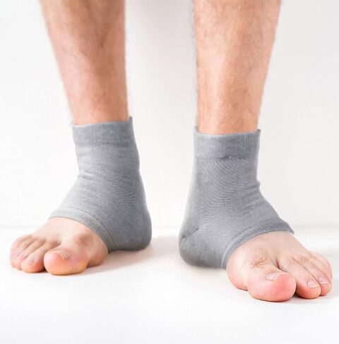 Moisturizing Socks for Mens Cracked Heels - Moisturizer Heel Sleeves to Smooth & Soften Rough Cracked Heels & Dry Feet. Large Aloe Moisturizing Heel Socks with Lotion Infused Gel Socks (XL - 3 Pairs) in Saudi Arabia