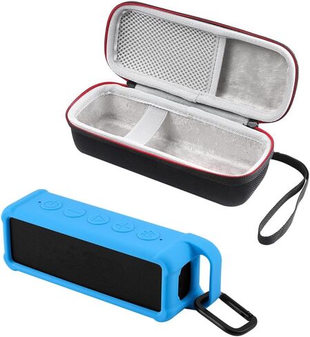 Silicone Cover Skin Travel Hard Carrying Case for Anker Soundcore 2 Portable Bluetooth Speaker (Red) in Saudi Arabia