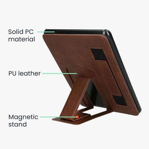 غطاء جلد PU قابل للطي وحامل للقارئ الإلكتروني متوافق مع Amazon Kindle Paperwhite 11. حافظة الجيل 2021 - أزرق داكن in Saudi Arabia