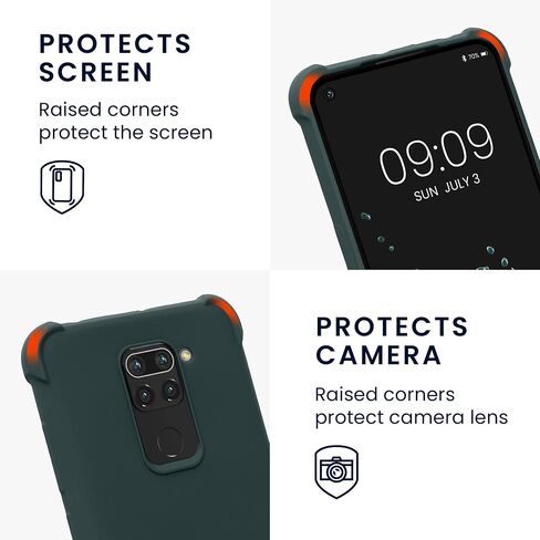 kwmobile Crossbody Case Compatible with Xiaomi Redmi Note 9 Case - TPU Silicone Cover with Strap - Coconut Swirl in Saudi Arabia