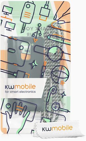 kwmobile Crossbody Case Compatible with Xiaomi Redmi Note 9 Case - TPU Silicone Cover with Strap - Coconut Swirl in Saudi Arabia