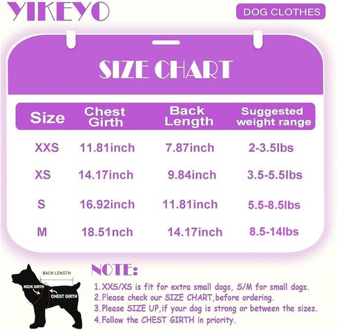 Dog Sweater Sweaters for Small Dogs Girl Purple Fleece Clothes Winter Soft Thickening Warm Puppy Boy Teacup Yorkie Chihuahua (XXS,Pink) in Kuwait