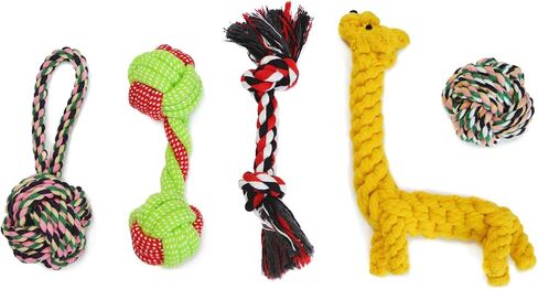 Dog Chew Toys for Medium and Large Aggressive Chewers, 5 Pack Teething Chew Toy for Puppy and Small Dogs, Indestructible Dog Rope Toys,Tug of War Dog Toy(Medium or Large Dogs) in Saudi Arabia