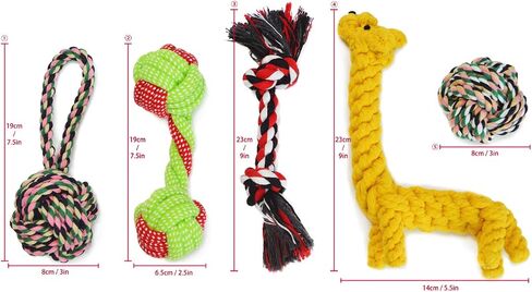 Dog Chew Toys for Medium and Large Aggressive Chewers, 5 Pack Teething Chew Toy for Puppy and Small Dogs, Indestructible Dog Rope Toys,Tug of War Dog Toy(Medium or Large Dogs) in Saudi Arabia