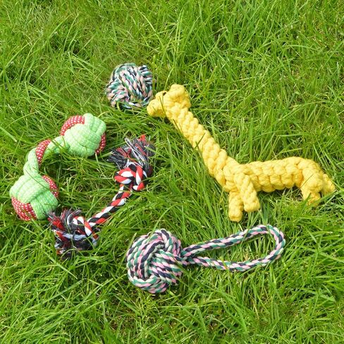 Dog Chew Toys for Medium and Large Aggressive Chewers, 5 Pack Teething Chew Toy for Puppy and Small Dogs, Indestructible Dog Rope Toys,Tug of War Dog Toy(Medium or Large Dogs) in Saudi Arabia