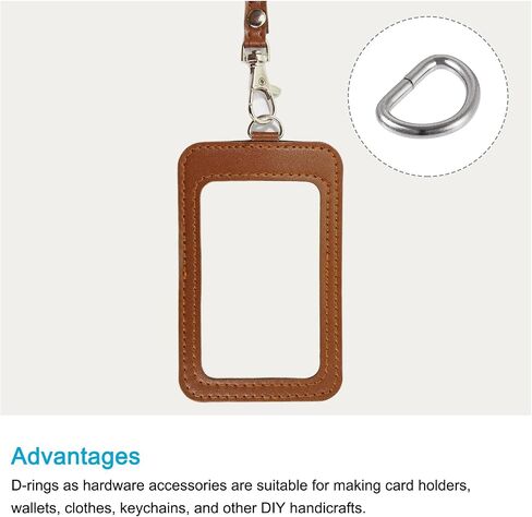 Metal D Rings 50pcs (10mm), Non-Welded D-Shaped Ring Buckles for Hardware DIY Keychains Card Holders Purse, Gold Tone in Saudi Arabia