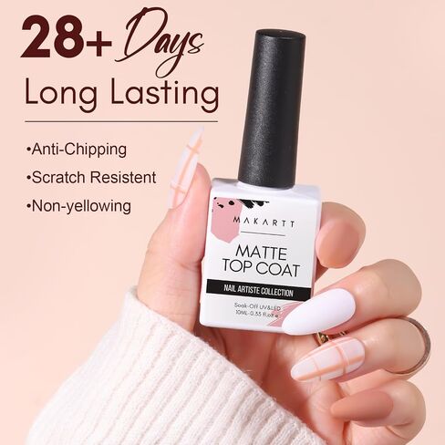 Makartt Glitter Top Coat Gel Nail Polish, No Wipe Nail Gel Top Coat Nail Polish, High Gloss Gel Coat for Acrylic Nails Soak Off Holographic Gel Top Shiny Finish Long Lasting for Nail Salon & Home DIY in Saudi Arabia