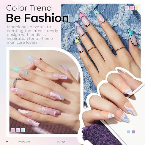 modelones Gel Nail Polish Kit with U V Light 48W Nail Dryer 7 Nude Colors Gel Nail Polish Set, No Wipe Base Top Coat, Nail Primer, Nail Art Decorations, Integrated Manicure Tools Kit,Gift for Women in Saudi Arabia