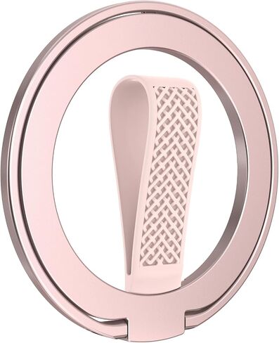 EWA MagOne (Upgrade) Loop Edition [Compatible with Magsafe] Phone Grip Stand with Silicone Finger Loop Strap, Removable Magnetic Ring Holder Kickstand Loop, for iPhone 16, 15, 14, 13 Pro/Max-Silver in Saudi Arabia