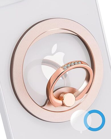 Magnetic Phone Grip (MagGo) Removable Phone Holder Stand Adjustable Finger Ring Grip Compatible with Magsafe for All Smartphone/Case (Rose Gold) in Saudi Arabia