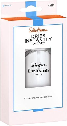 Sally Hansen Dries Instantly Top Coat Nail Polish for Women, No Fade, 0.45 Fl Oz, Fast Drying Nail Color Protection, Resists Smudging, Chipping, and Fading in Saudi Arabia