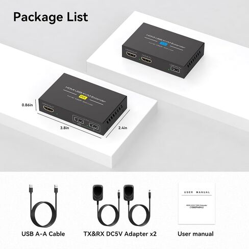 394ft/120M HDMI KVM USB موسع عبر إيثرنت 1080P HDMI وموسع USB للتحكم عن بعد في إشارات HDMI وأجهزة USB مع وظيفة الحلقة in Saudi Arabia